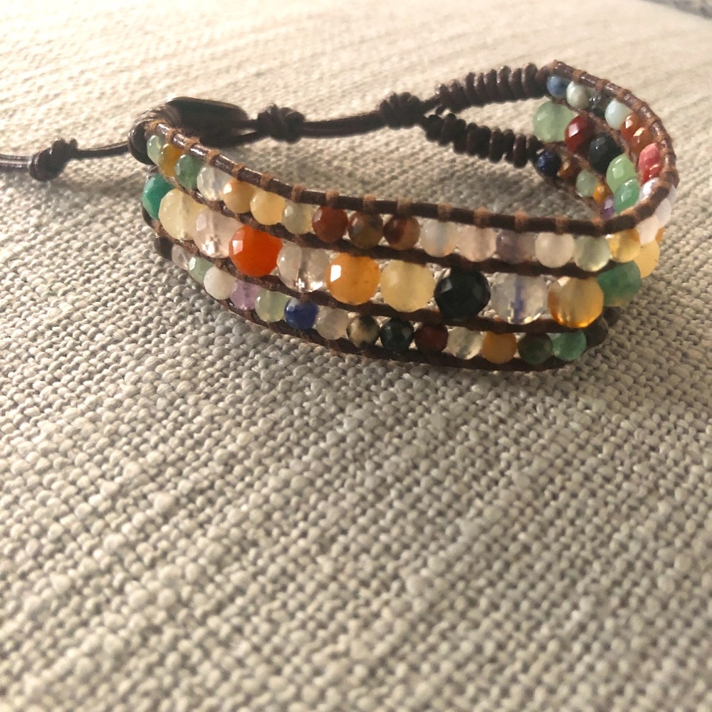 Chan Luu Multistone Leather Bracelet